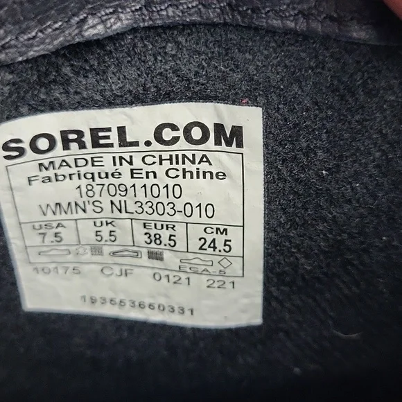 Sorel Blake Chelsea Heel Boots Waterproof Black Size 7.5 - Picture 11 of 12